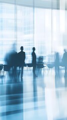 Blurred Abstract Business Background with Soft Gradients and Subtle Elements