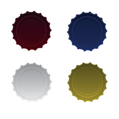 Colorful bottle caps