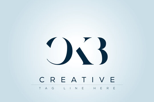 CKB abstract letter logo design. This logo is designed by three abstract letters. 