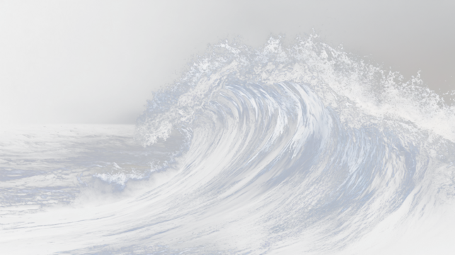 a large wave in the middle of the ocean