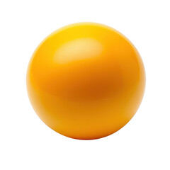 Yellow sphere, white isolate background