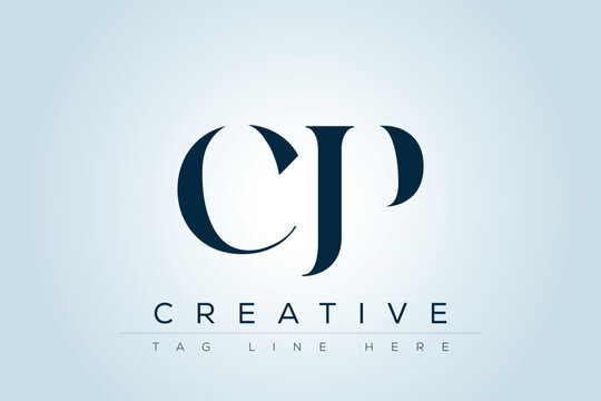 CJP abstract letter logo design. This logo is designed by three abstract letters. 