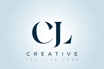 CJL abstract letter logo design. This logo is designed by three abstract letters. 