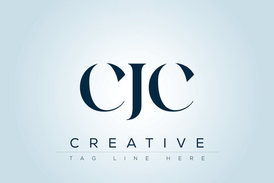 CJC abstract letter logo design. This logo is designed by three abstract letters. 