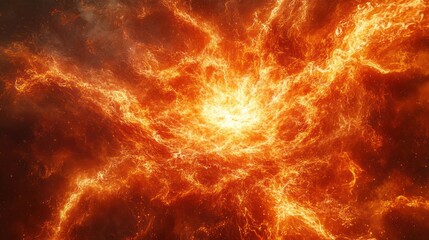 Fototapeta premium Fiery explosion in space
