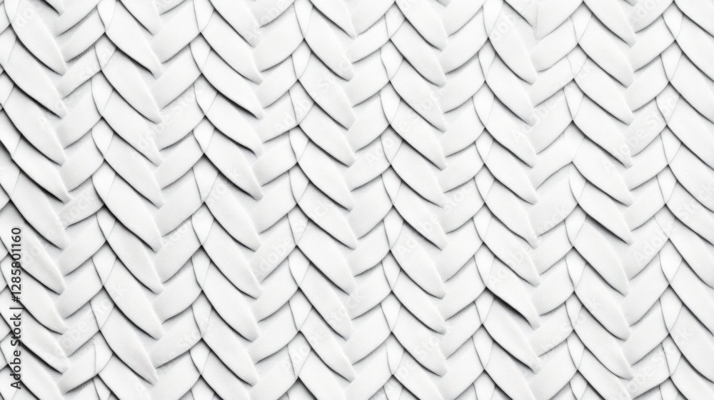 Aufkleber elegant white textured background with interwoven leaf patterns