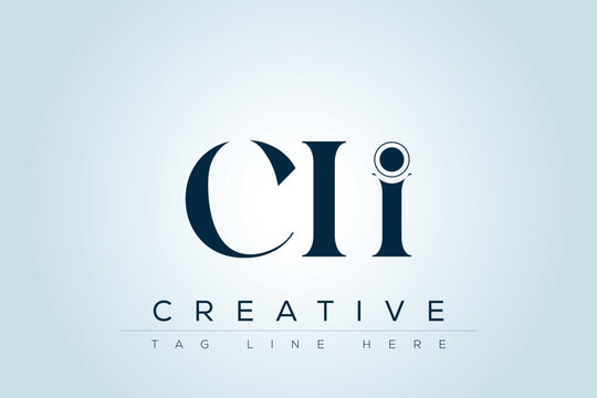 CII abstract letter logo design. This logo is designed by three abstract letters. 