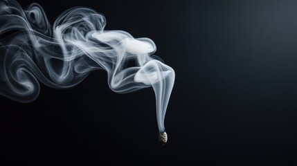 Fototapeta premium Smoke rising captivating visuals of incense in a dimly lit space abstract photography mystical atmosphere