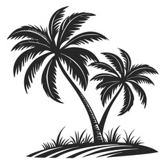 Palm tree silhouette vector illustration