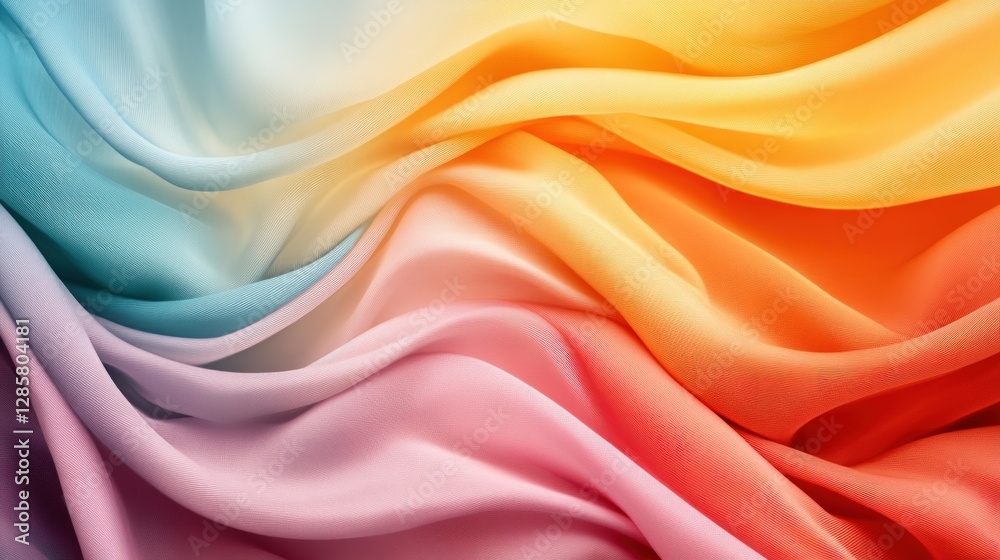Poster soft gradient fabric texture in vibrant colors for backgrounds