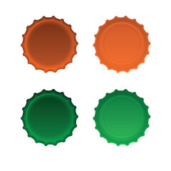 Colorful bottle caps