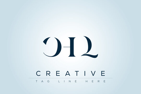 CHQ abstract letter logo design. This logo is designed by three abstract letters. 