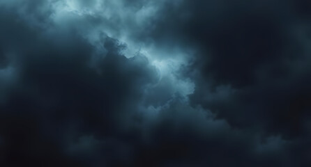 Obraz premium Moody deep dark stormy gray charcoal navy blue black abstract background. Dramatic cloudy texture. Atmospheric elegant aesthetic