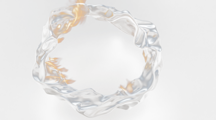 a ring made out of metal on a black background
