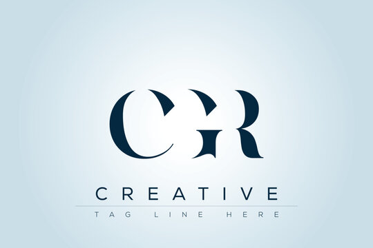 CGR abstract letter logo design. This logo is designed by three abstract letters. 