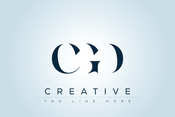 CGD abstract letter logo design. This logo is designed by three abstract letters. 