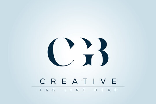 CGB abstract letter logo design. This logo is designed by three abstract letters. 