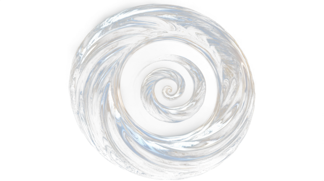 a black and white swirl on a black background