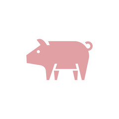 pink cute ping logo design