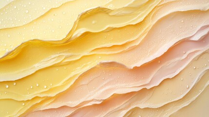 Abstract layers of pastel colors with droplets over them