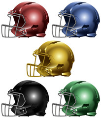 Fototapeta premium american football helmets vector