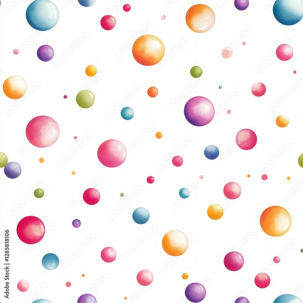 Poster Colorful Dots Pattern on White Background for Modern Design Use