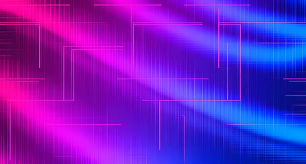 Retro VHS glitch static background. Distorted wavy lines, pink and blue digital noise