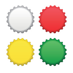 Colorful bottle caps