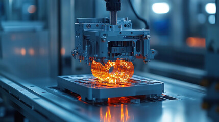 A high-speed industrial 3D printer producing lightweight automotive components