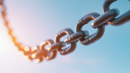 Obraz premium Chain against a pale sky