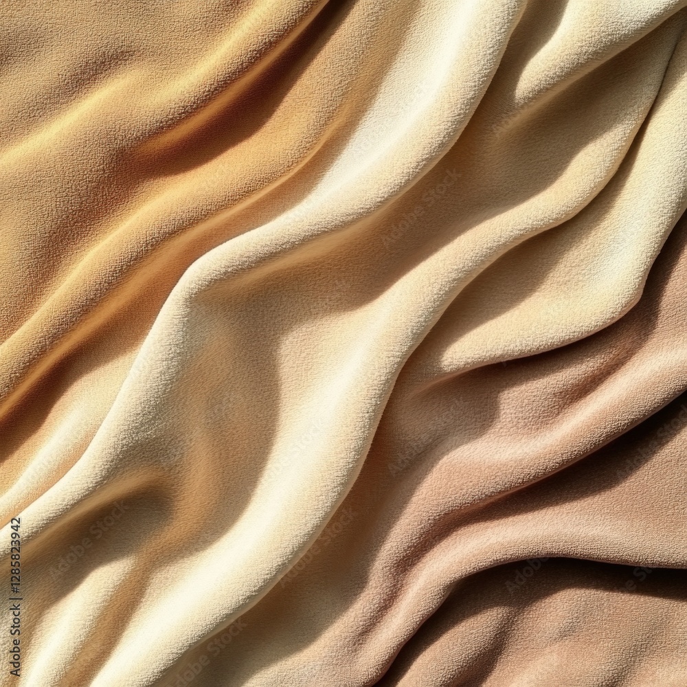 Poster soft textured fabric in warm shades of beige and cream for background