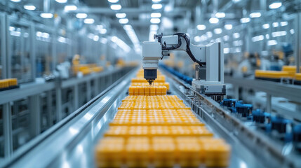 A pharmaceutical manufacturing facility with sterile environments and robotic packaging systems