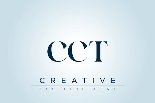 CCT abstract letter logo design. This logo is designed by three abstract letters. 
