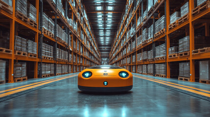 A robotic warehouse managed entirely by workers operating machines remotely via augmented reality (AR)