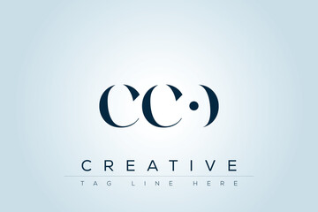 CCO abstract letter logo design. This logo is designed by three abstract letters. 