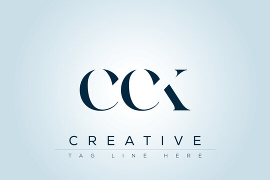 CCK abstract letter logo design. This logo is designed by three abstract letters. 