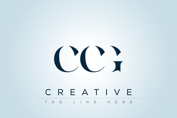 CCG abstract letter logo design. This logo is designed by three abstract letters. 