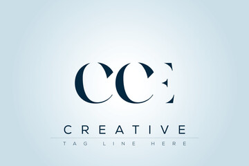 CCE abstract letter logo design. This logo is designed by three abstract letters. 