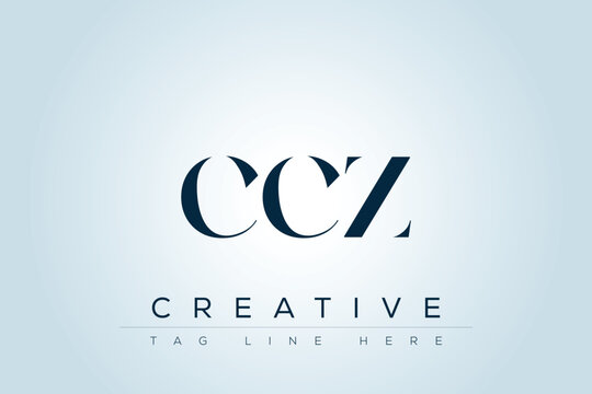 CCZ abstract letter logo design. This logo is designed by three abstract letters. 