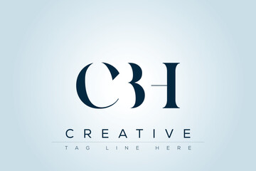 CBH abstract letter logo design. This logo is designed by three abstract letters. 