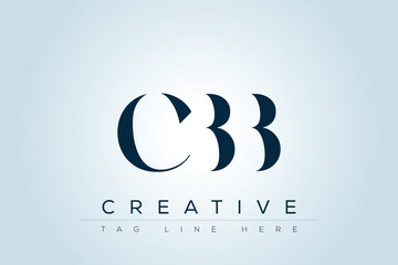 CBB abstract letter logo design. This logo is designed by three abstract letters. 