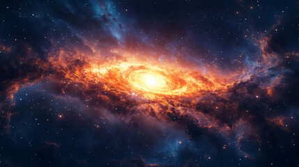 Fototapeta premium Breathtaking View of a Spiral Galaxy in Deep Space - Made with Generative AI