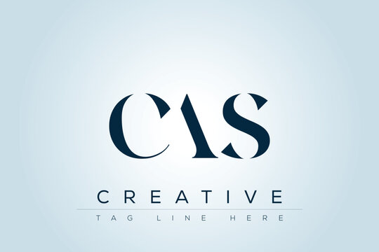 CAS abstract letter logo design. This logo is designed by three abstract letters. 