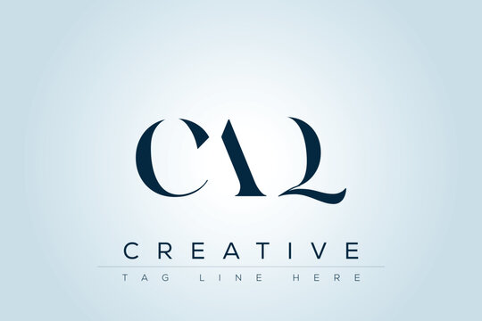 CAQ abstract letter logo design. This logo is designed by three abstract letters. 