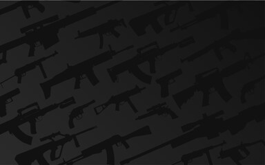 Silhouette Guns Weapons Wallpaper, Collection of guns vector Assets, Multiple guns Assets background, weapons guns wallpaper