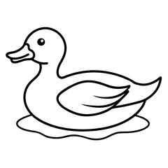 Serene Duck Illustration