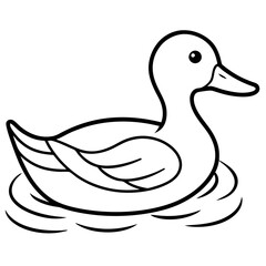 Serene Duck Illustration