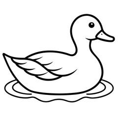 Serene Duck Illustration