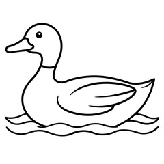 Serene Duck Illustration
