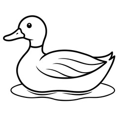 Serene Duck Illustration